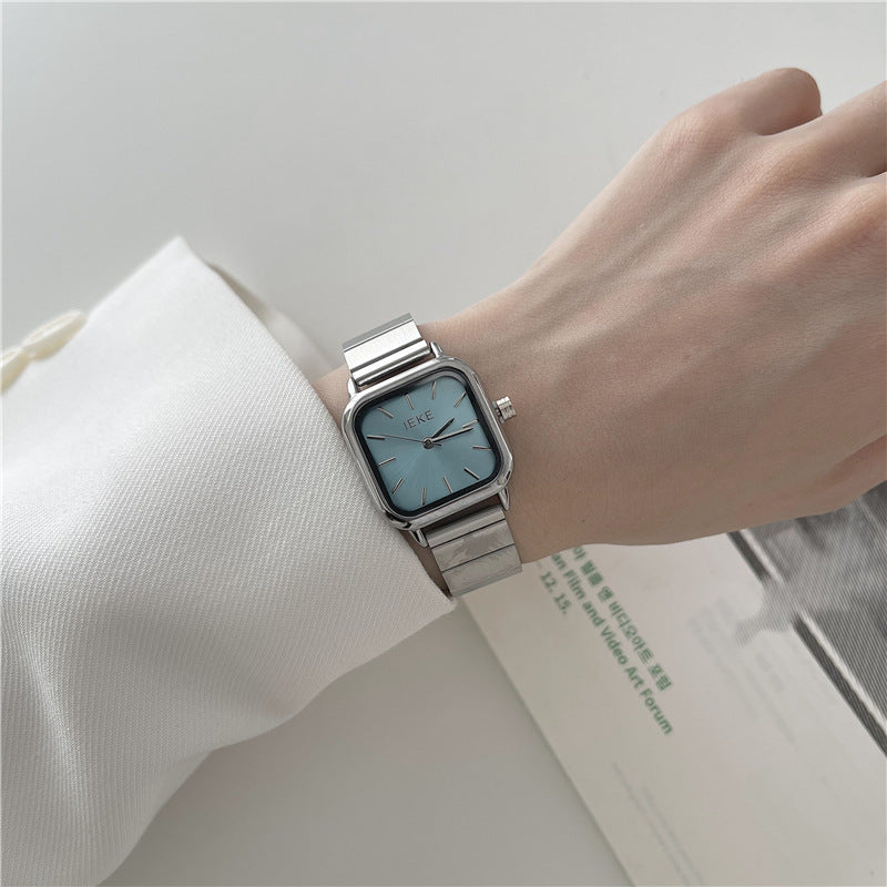 Niche Bamboo Strap Square Watch