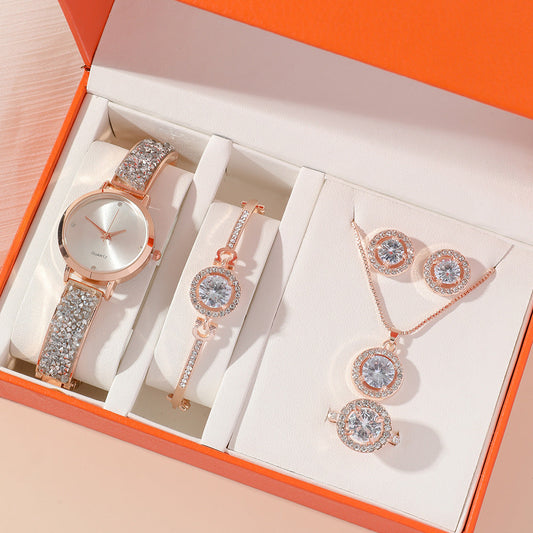 Luxury Starry Sky Diamond Quartz Watch Set –For Women’s
