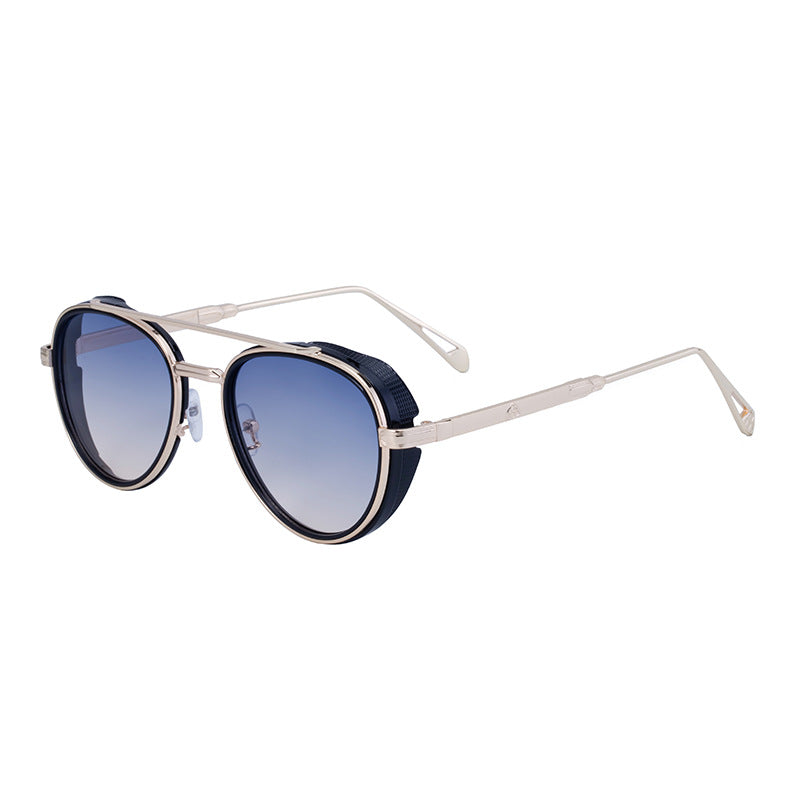 Men’s Retro Oval Sunglasses – Vintage Punk Style Shades