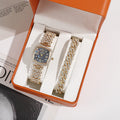 Luxury Diamond Bracelet Watch – Square Quartz Women's Timepiece