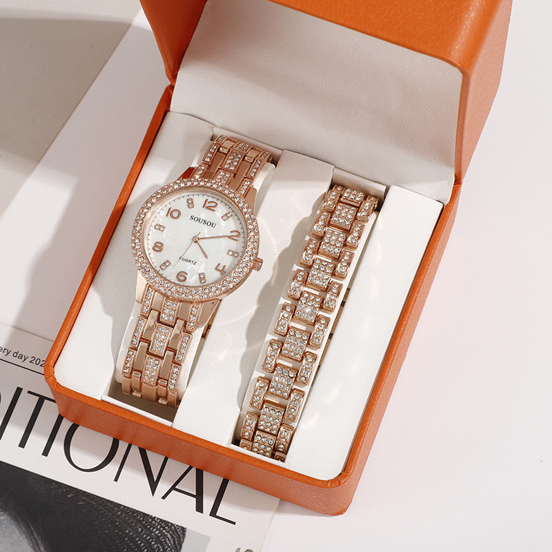 Luxury Diamond Bracelet Watch – Unisex Fashion Quartz Timepiece