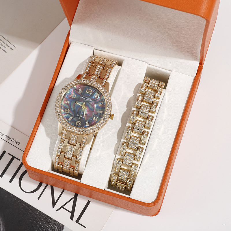 Luxury Diamond Bracelet Watch – Unisex Fashion Quartz Timepiece