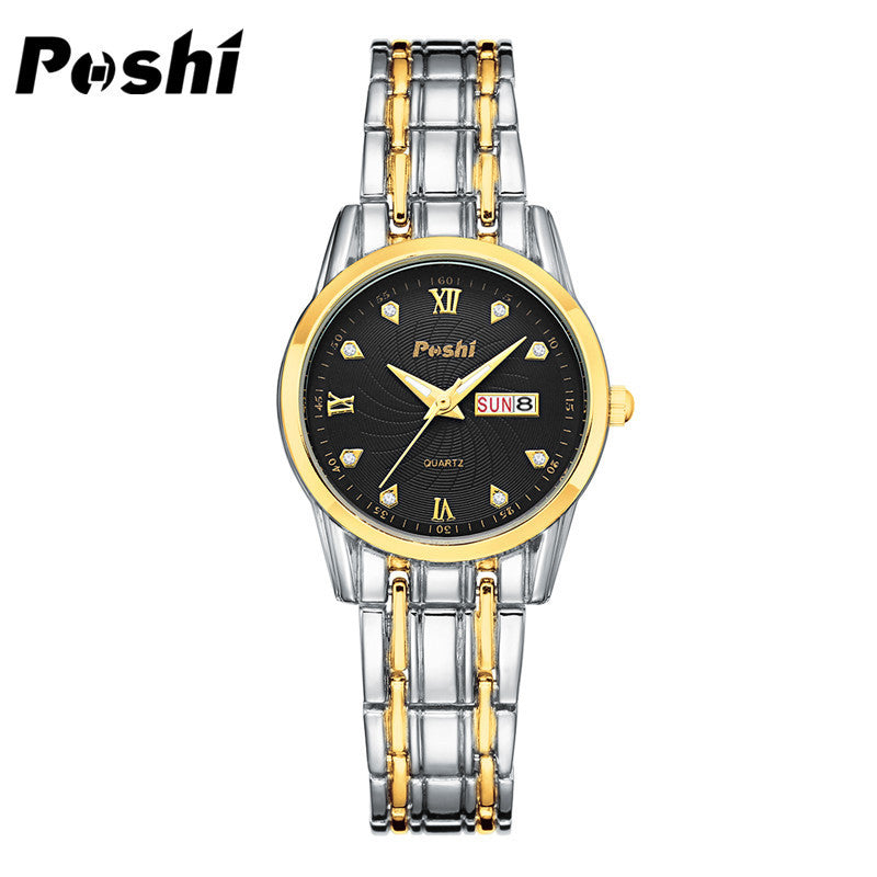 Women's Korean-Style Quartz Watch –Stainless Steel Watch with Calendar