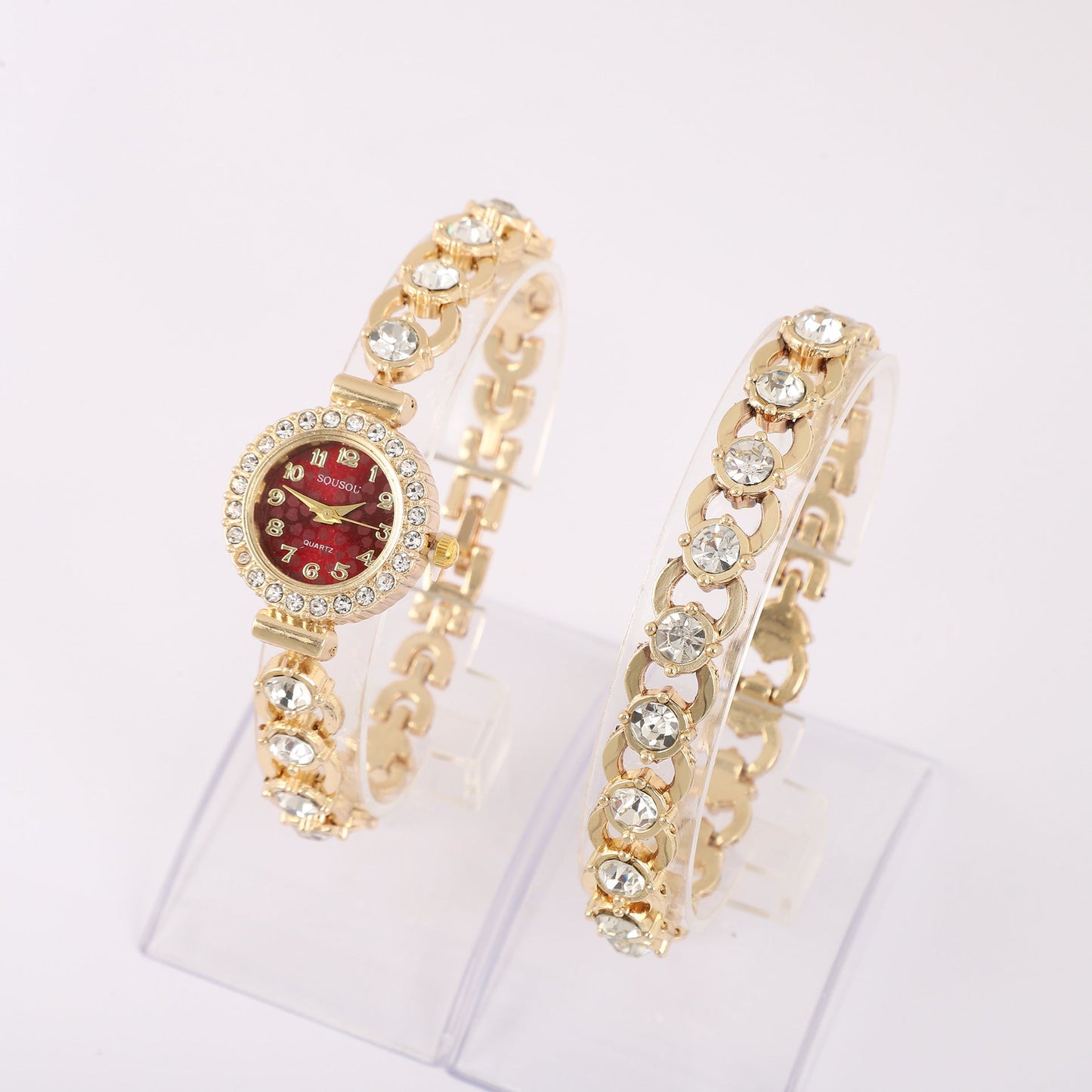 Luxury Women's Diamond Bracelet Watch – Elegant Quartz Watch