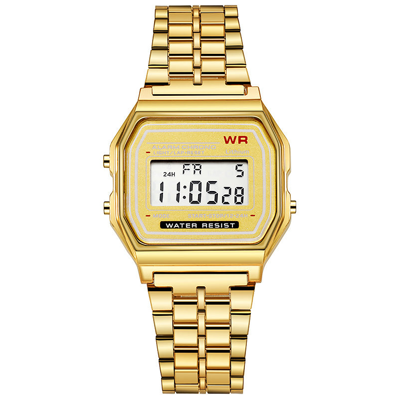 Stylish LED Electronic Watch with Steel Band