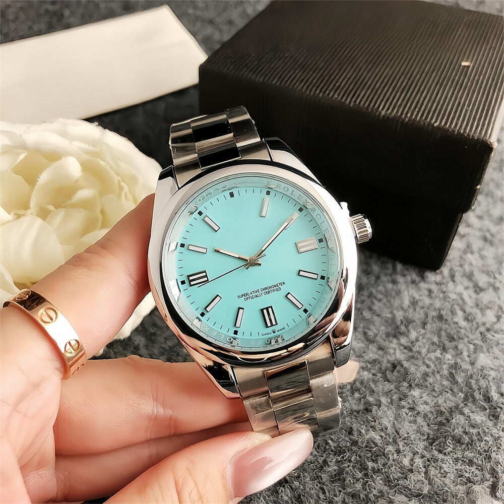 Unisex Quartz Watch with Large Dial & Calendar – Waterproof Fashion Timepiece