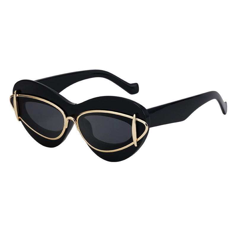 Trendy Y2K Cat-Eye Sunglasses – Stylish Small-Frame Shades with UV Protection
