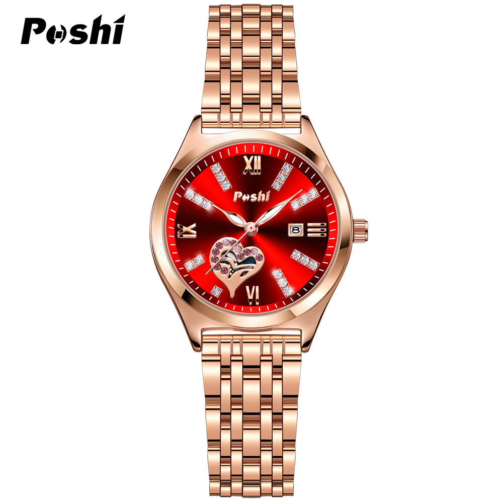 Women’s Smart Casual Style Quartz Watch –Luminous Dial, Calendar
