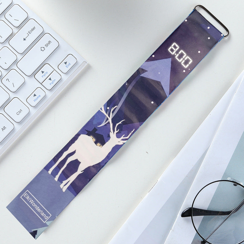 Trendy Paper Watch for Boys – Lightweight Digital Student Gift | Creative Design