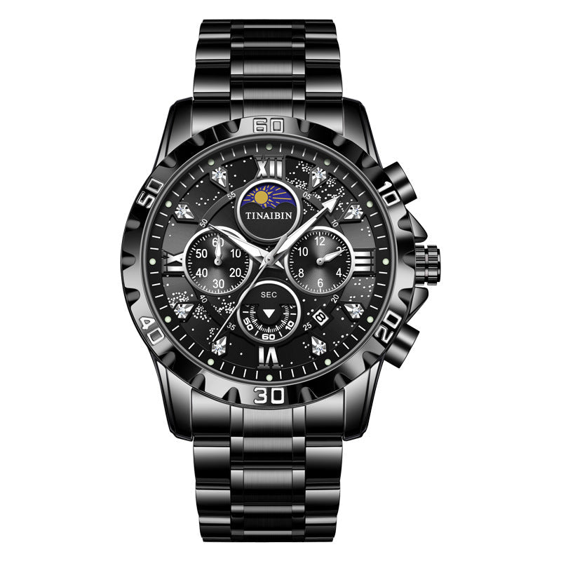 TINAIBIN Multi-functional High-grade Luminous Quartz Watch For Men TIN6626