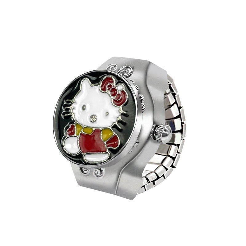 Hello Kitty Ring Watch – Cute Quartz Finger Watch