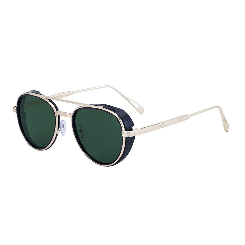 Men’s Retro Oval Sunglasses – Vintage Punk Style Shades