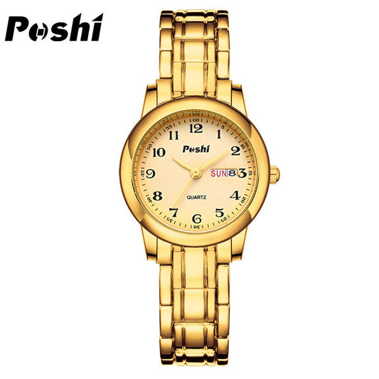 Women's Korean-Style Quartz Watch –Stainless Steel Watch with Calendar