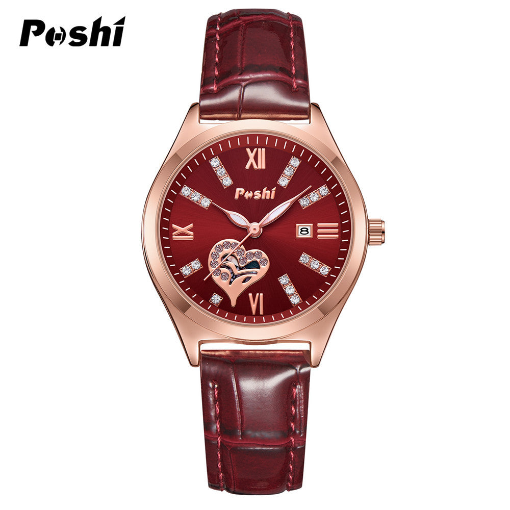 Women’s Smart Casual Style Quartz Watch –Luminous Dial, Calendar