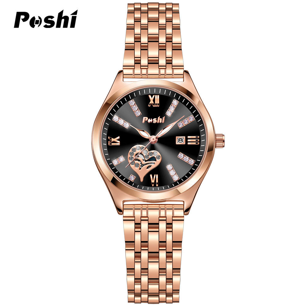 Women’s Smart Casual Style Quartz Watch –Luminous Dial, Calendar