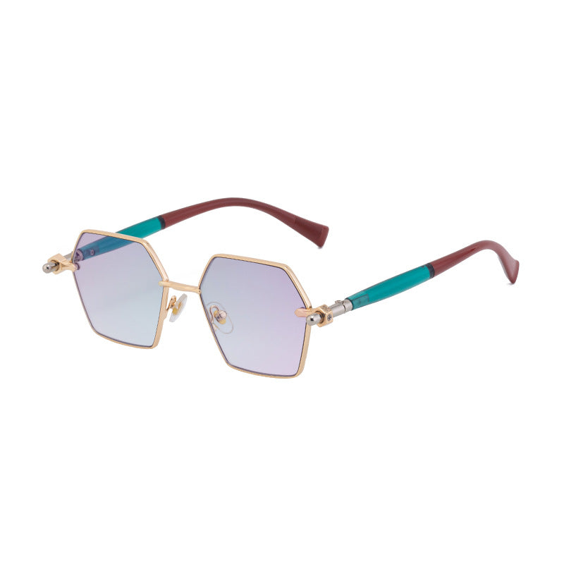 Men’s Polygonal Sunglasses – High-End Fashion Shades with UV Protection