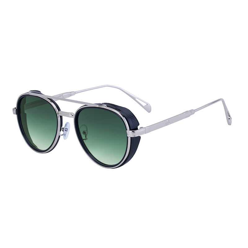 Men’s Retro Oval Sunglasses – Vintage Punk Style Shades