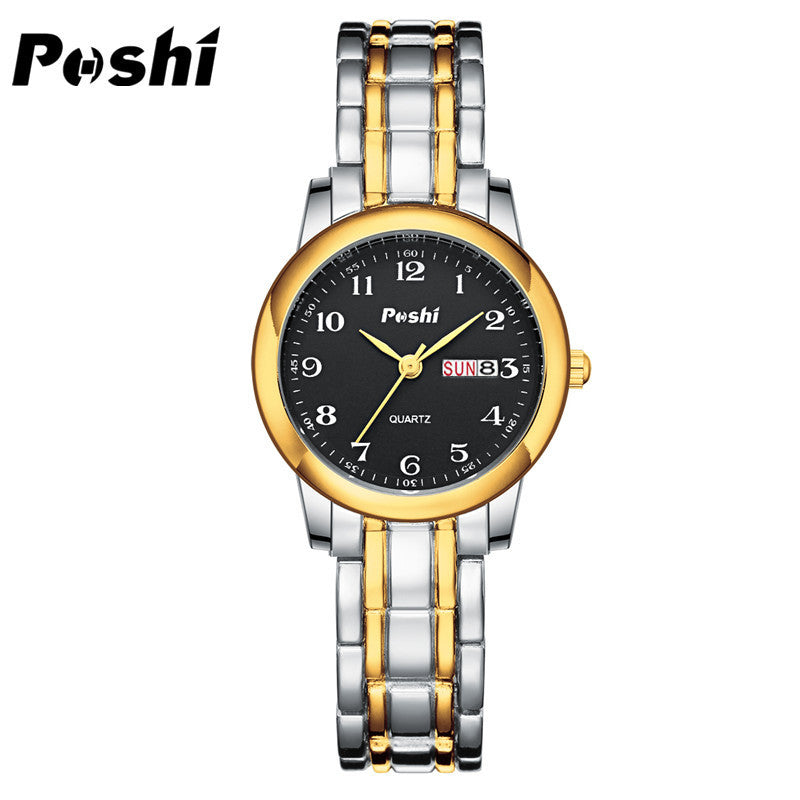 Women's Korean-Style Quartz Watch –Stainless Steel Watch with Calendar