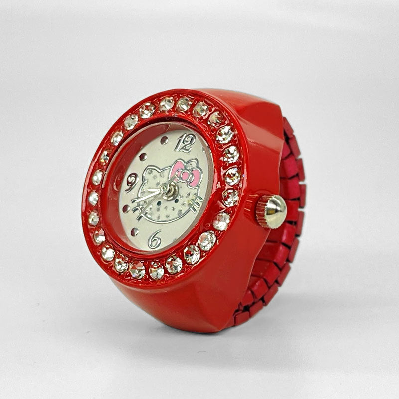 Women's Stylish Ring Watch – Quartz Finger Watch