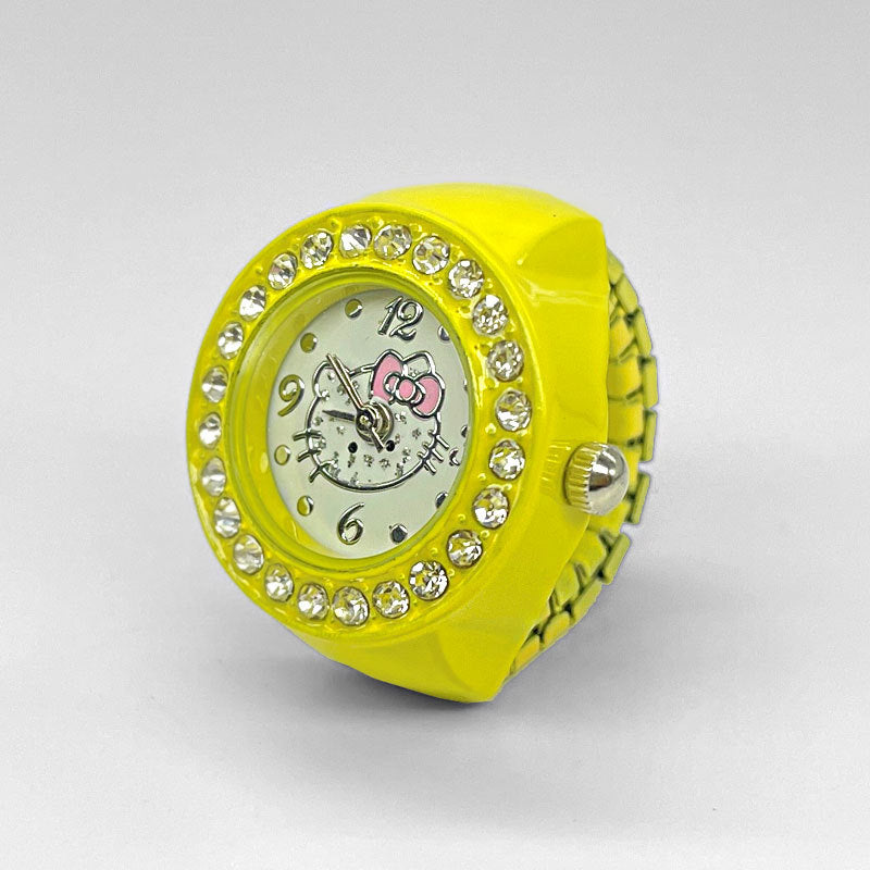 Women's Stylish Ring Watch – Quartz Finger Watch
