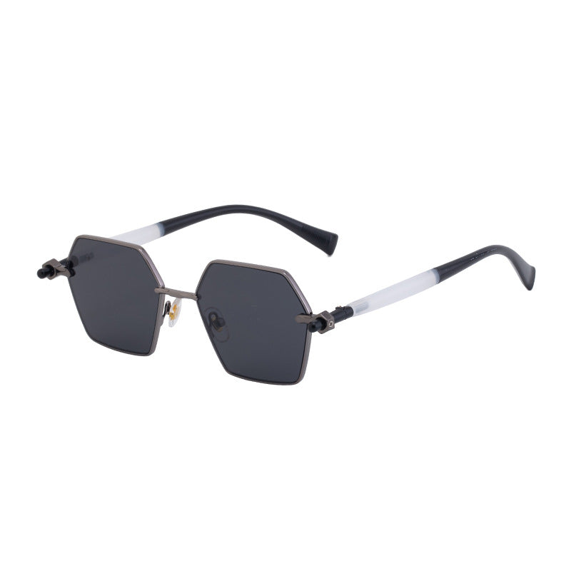 Men’s Polygonal Sunglasses – High-End Fashion Shades with UV Protection