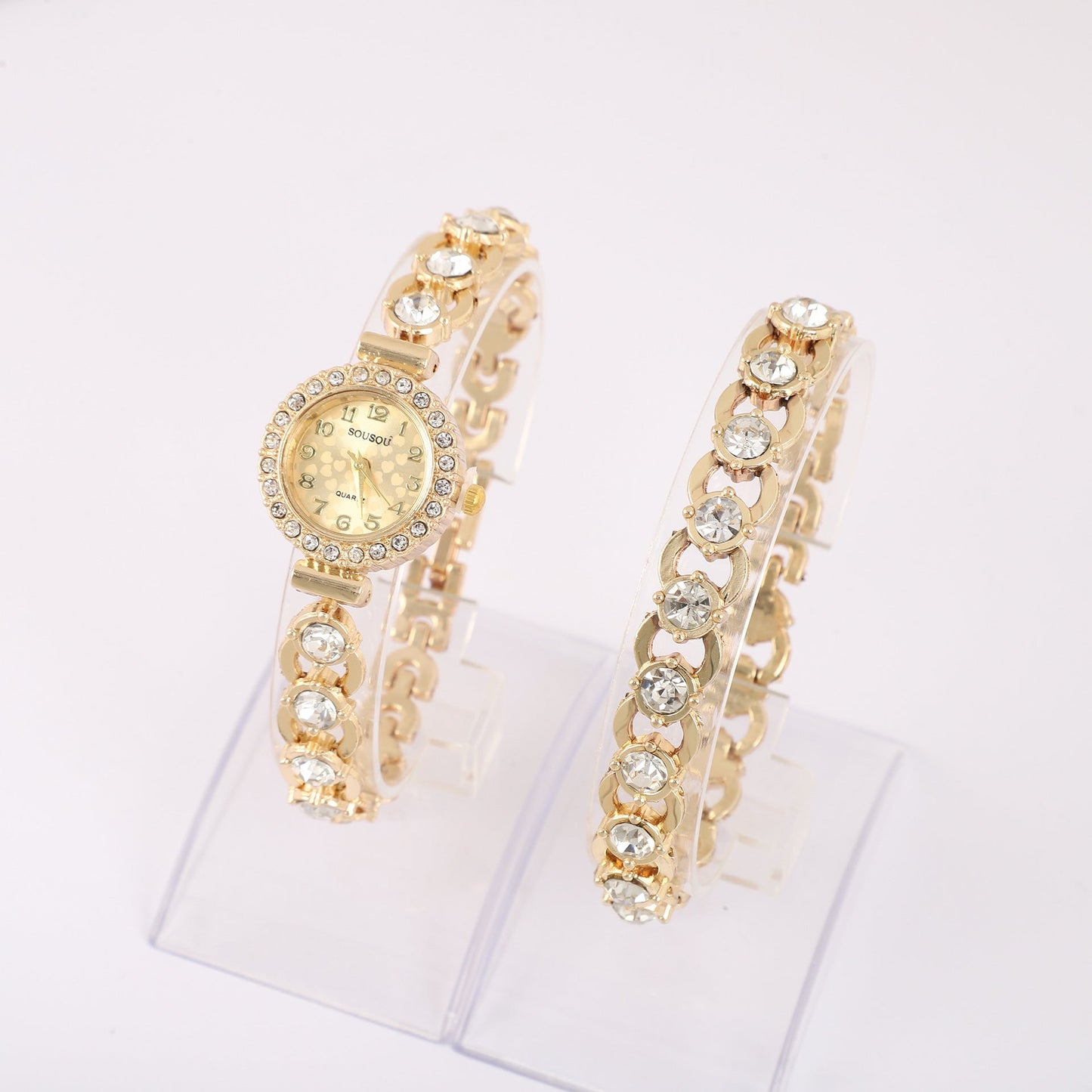 Luxury Women's Diamond Bracelet Watch – Elegant Quartz Watch