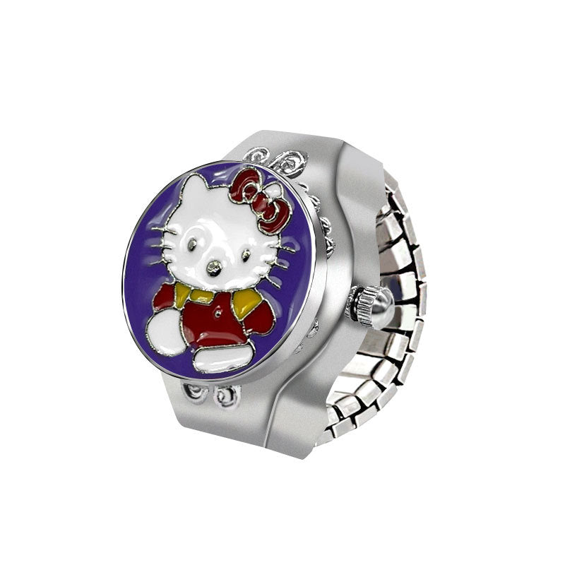 Hello Kitty Ring Watch – Cute Quartz Finger Watch