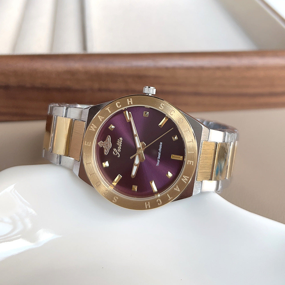 Women's Stainless Steel Watch, Large Dial