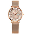 Women's Luminous Quartz Watch with Mesh Strap