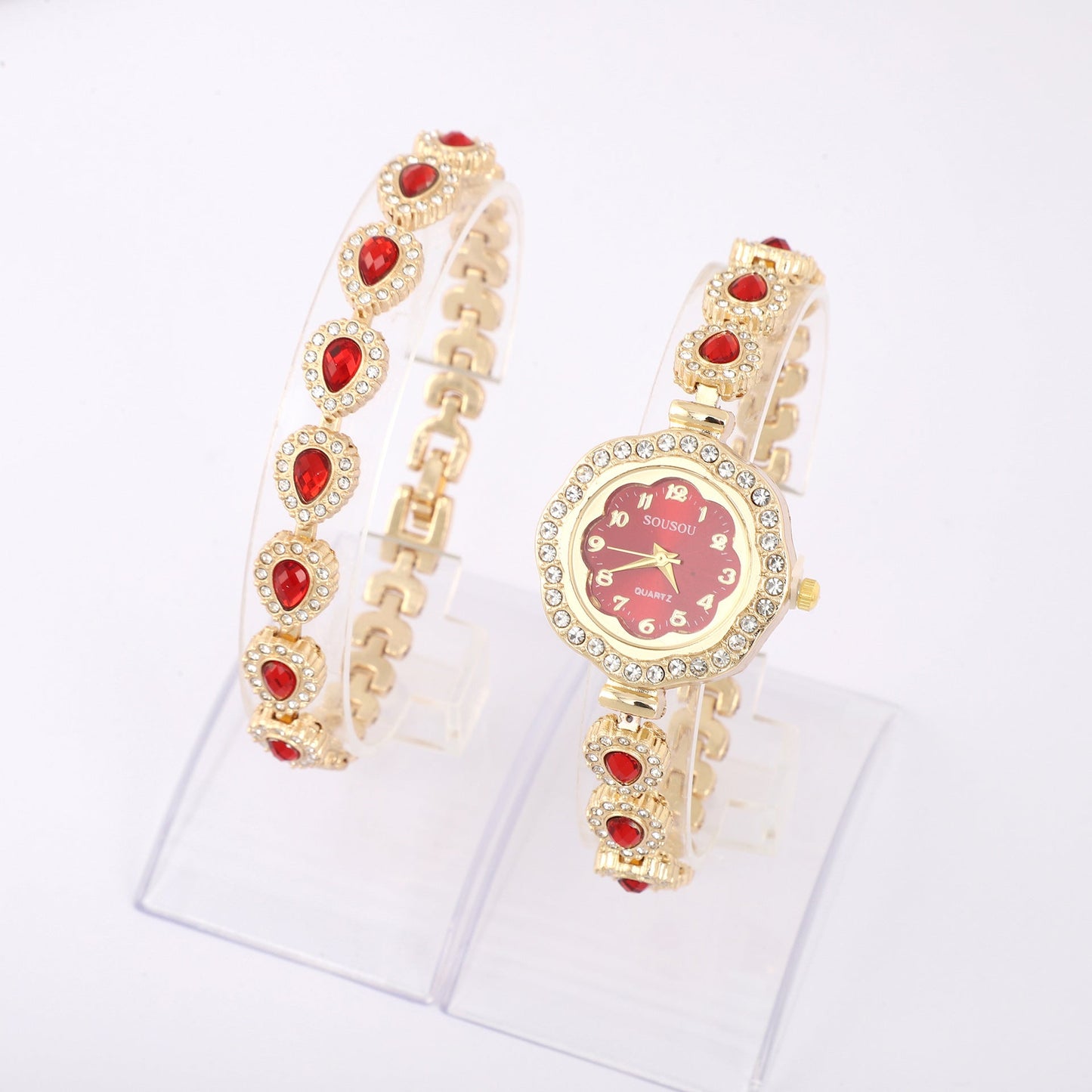 Elegant Women’s Quartz Watch – Luxury Floral Dial, Minimalist Design