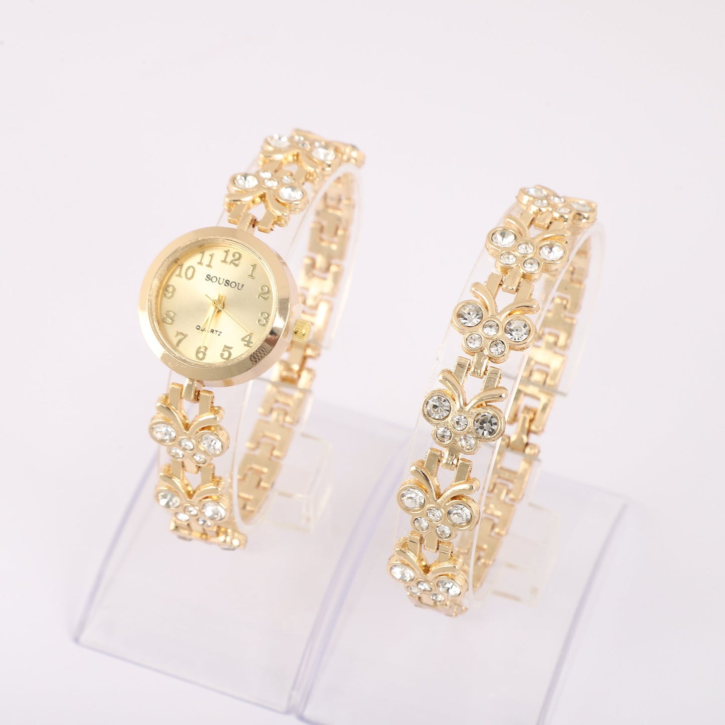 Elegant Butterfly Bracelet Watch for Women – Stylish Round Dial