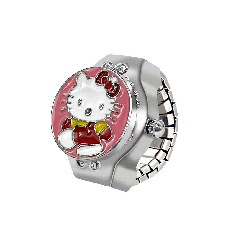 Hello Kitty Ring Watch – Cute Quartz Finger Watch