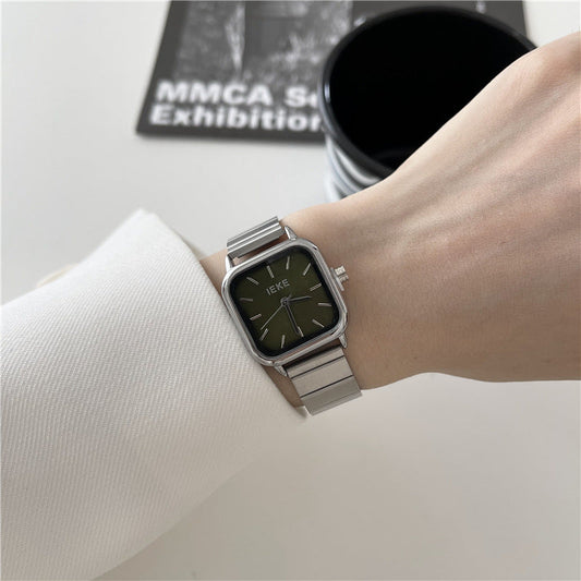 Niche Bamboo Strap Square Watch