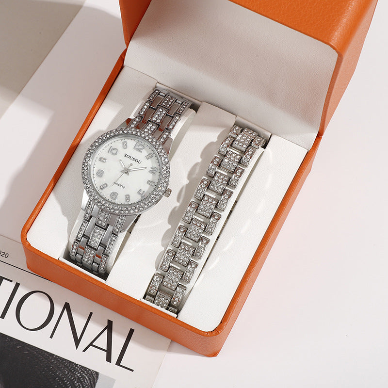 Luxury Diamond Bracelet Watch – Unisex Fashion Quartz Timepiece