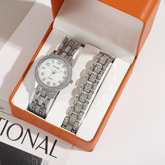 Luxury Diamond Bracelet Watch – Unisex Fashion Quartz Timepiece