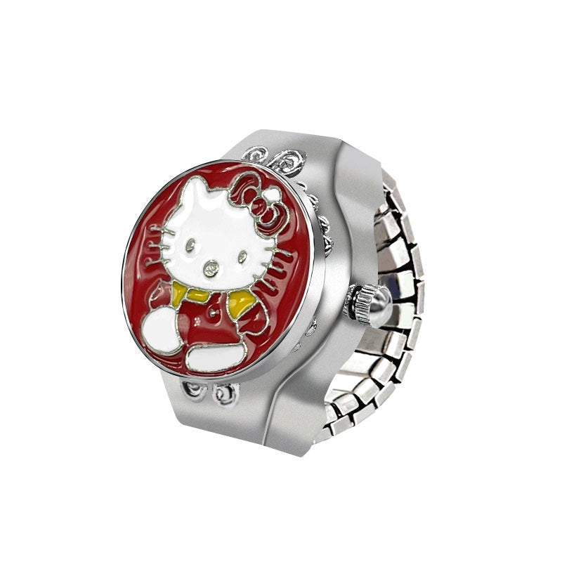 Hello Kitty Ring Watch – Cute Quartz Finger Watch