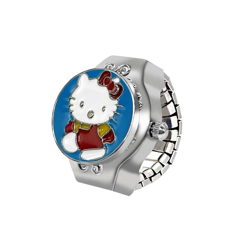 Hello Kitty Ring Watch – Cute Quartz Finger Watch