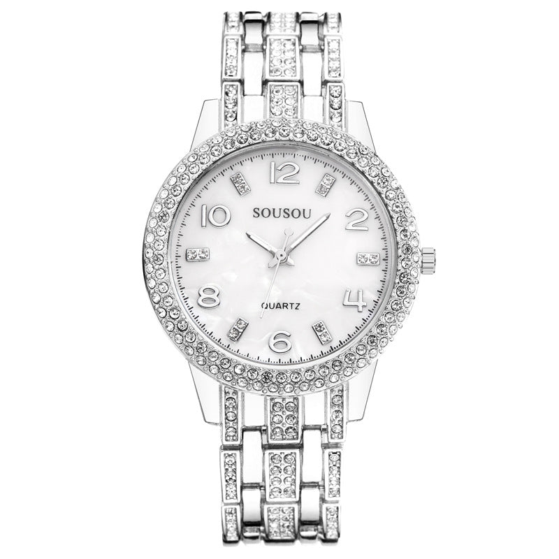 Luxury Diamond Bracelet Watch – Unisex Fashion Quartz Timepiece