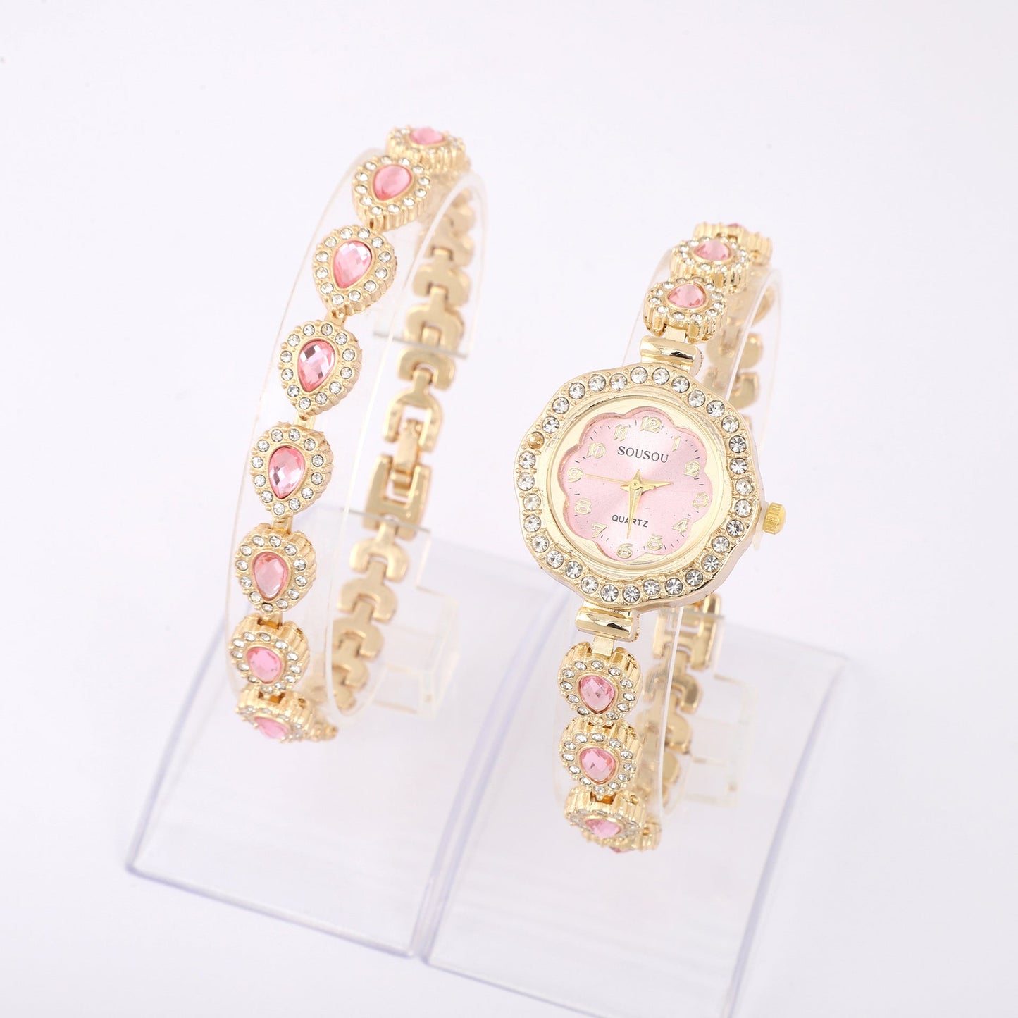 Elegant Women’s Quartz Watch – Luxury Floral Dial, Minimalist Design