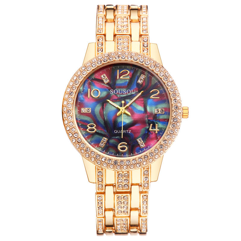 Luxury Diamond Bracelet Watch – Unisex Fashion Quartz Timepiece