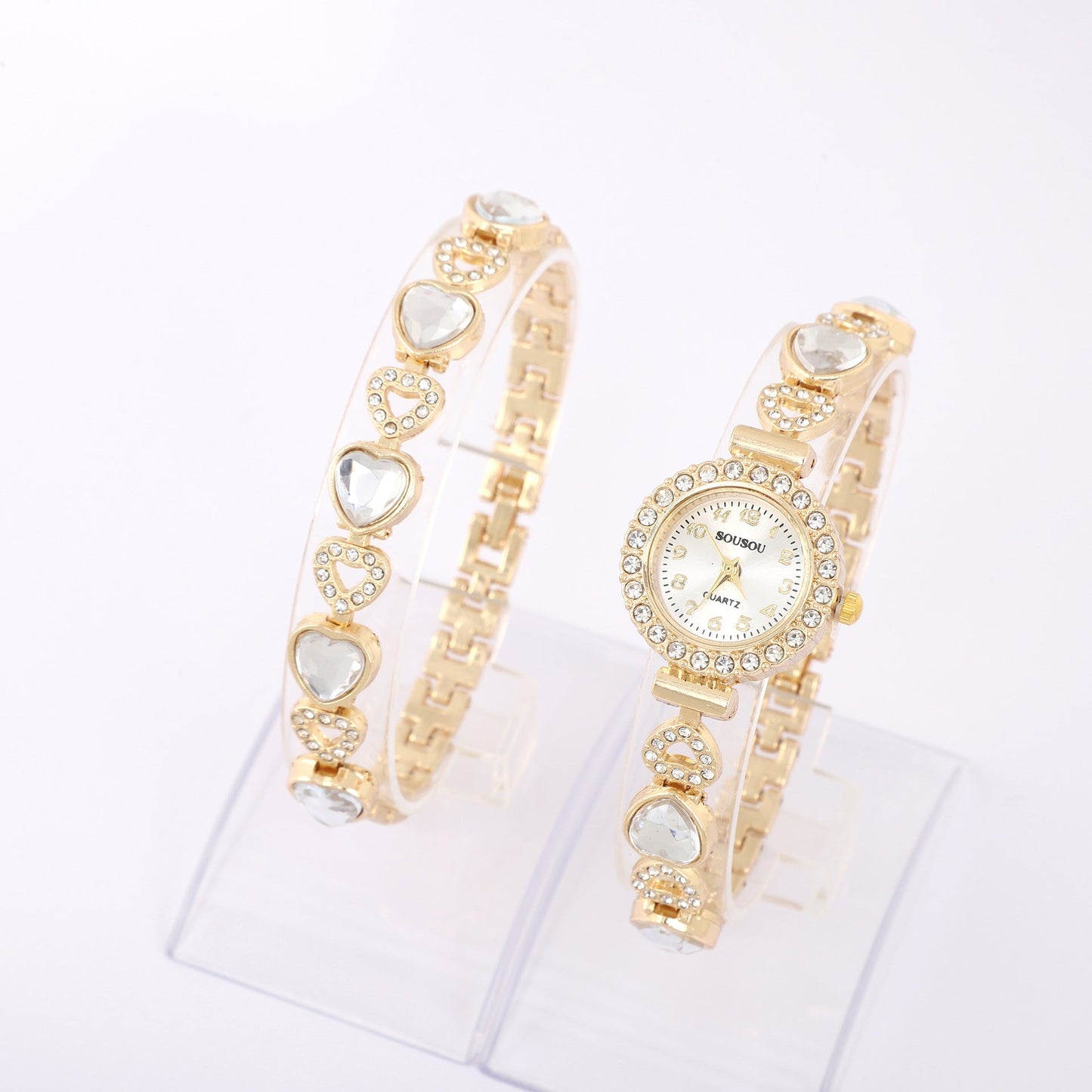 Luxury Women’s Quartz Watch – Elegant Diamond Bracelet Design