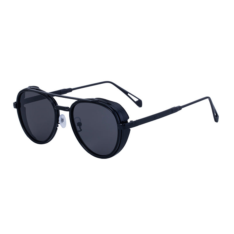 Men’s Retro Oval Sunglasses – Vintage Punk Style Shades