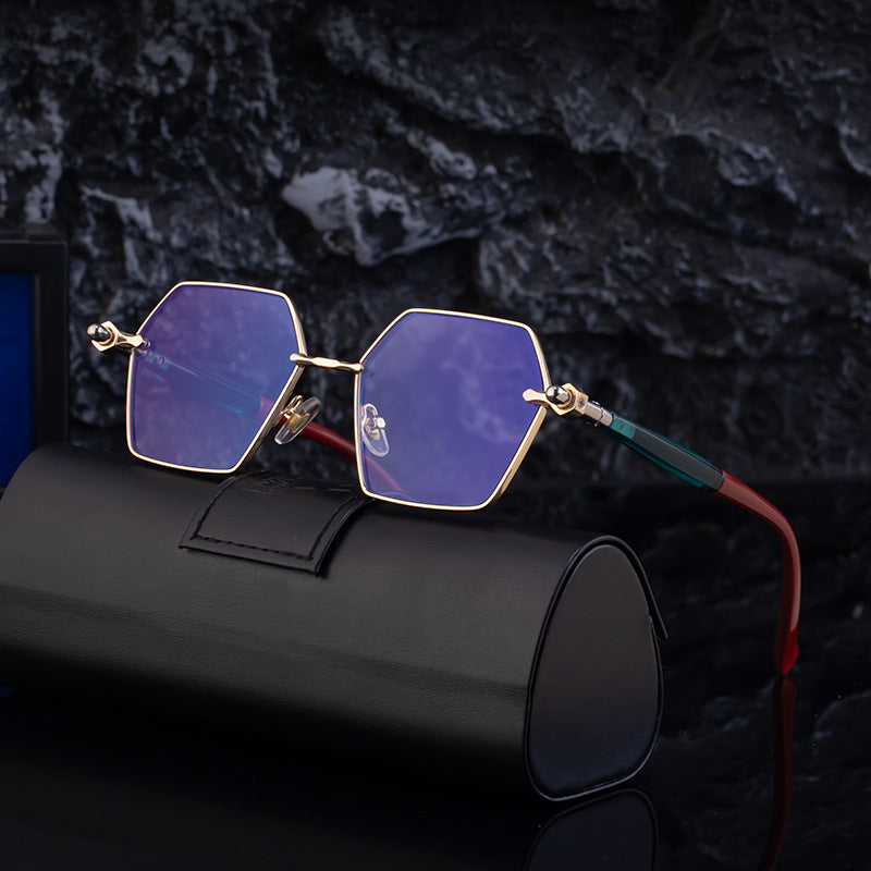 Men’s Polygonal Sunglasses – High-End Fashion Shades with UV Protection