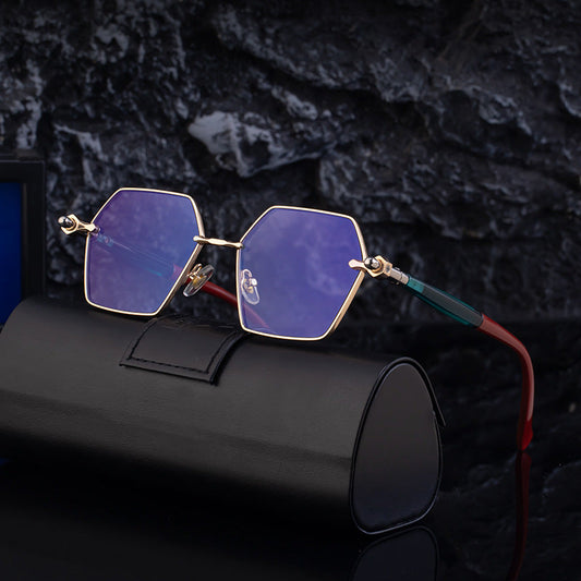 Men’s Polygonal Sunglasses – High-End Fashion Shades with UV Protection