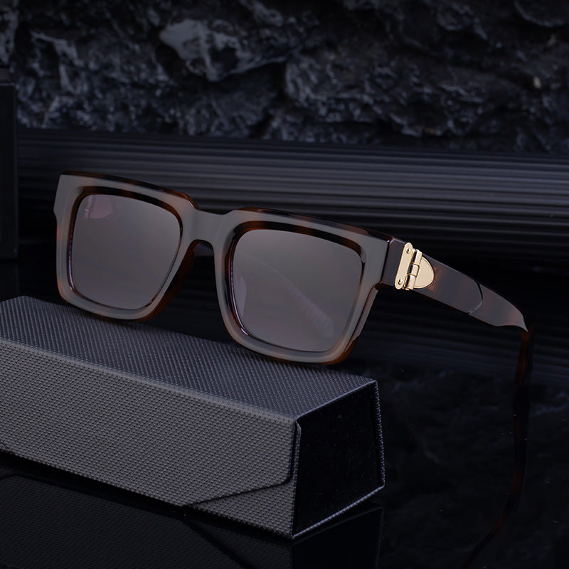 High-End Square Frame Polarized Sunglasses for Men – Luxury Style, UV Protection