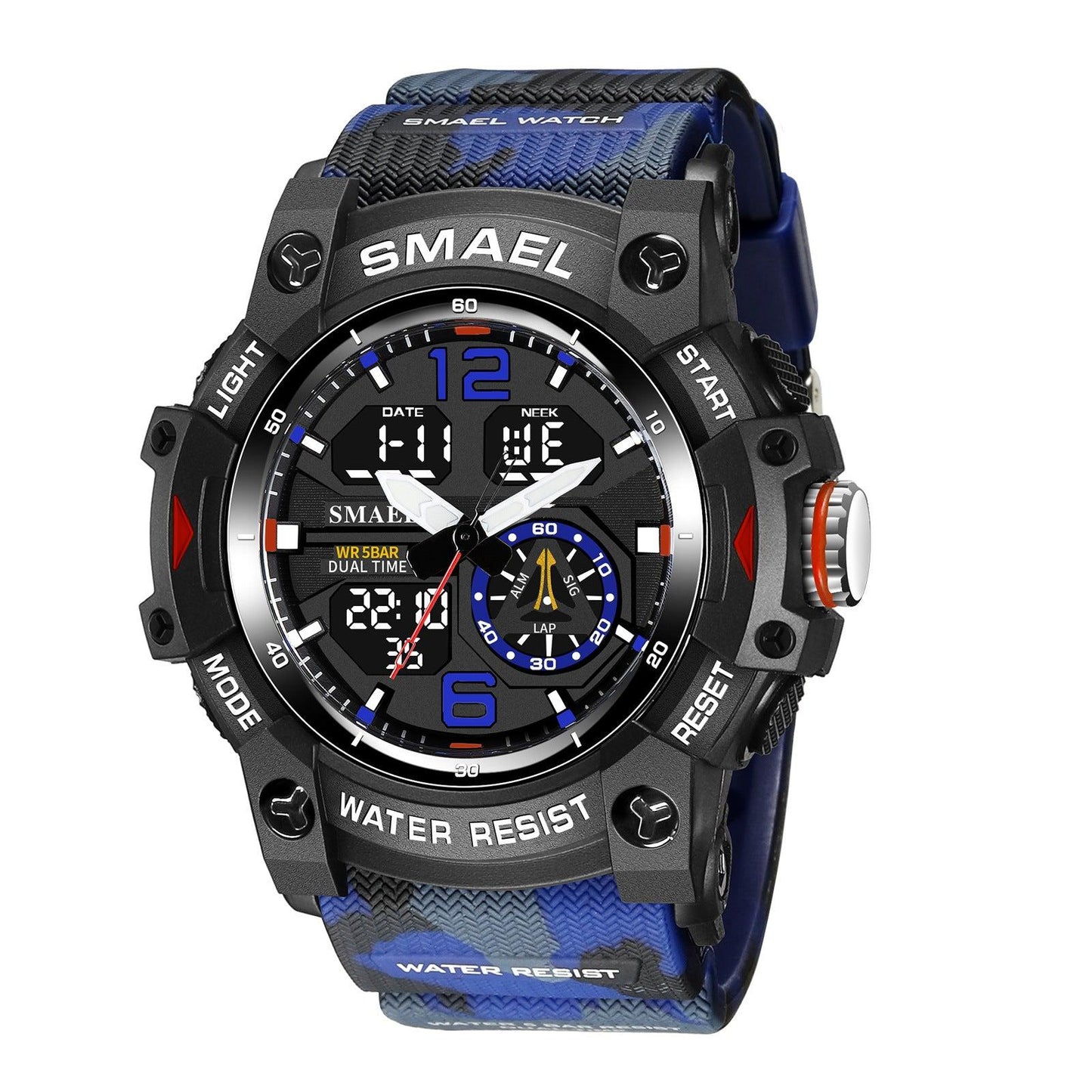 SMAEL Analog Digital Multifunctional Waterproof Watch For Men 8007