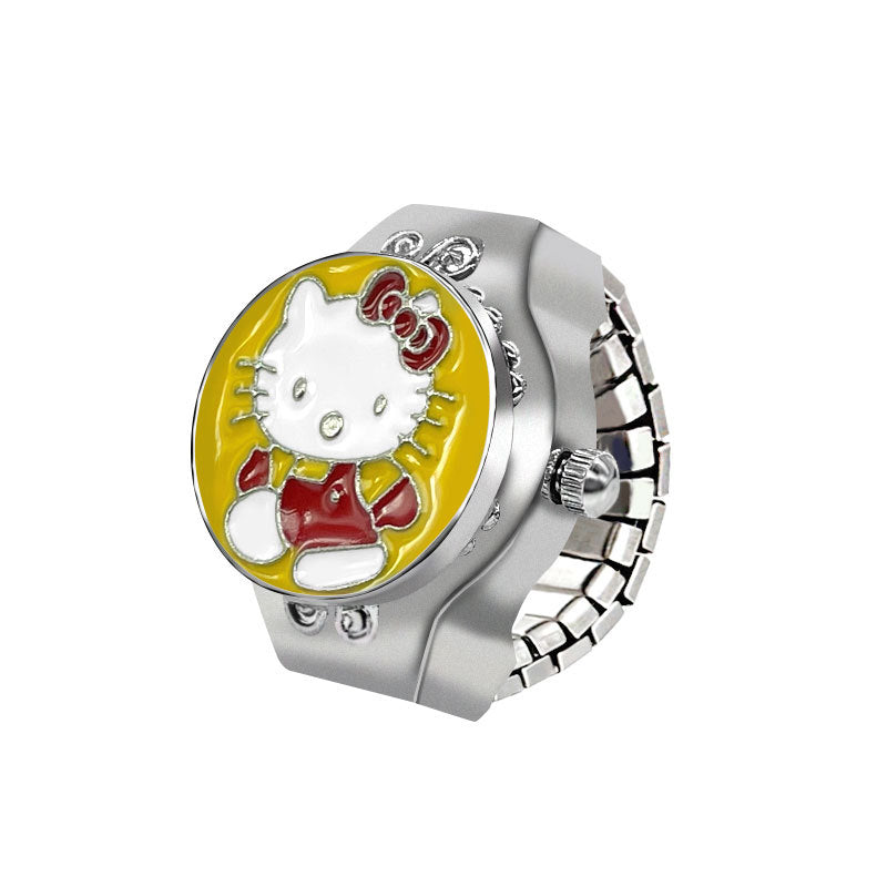 Hello Kitty Ring Watch – Cute Quartz Finger Watch