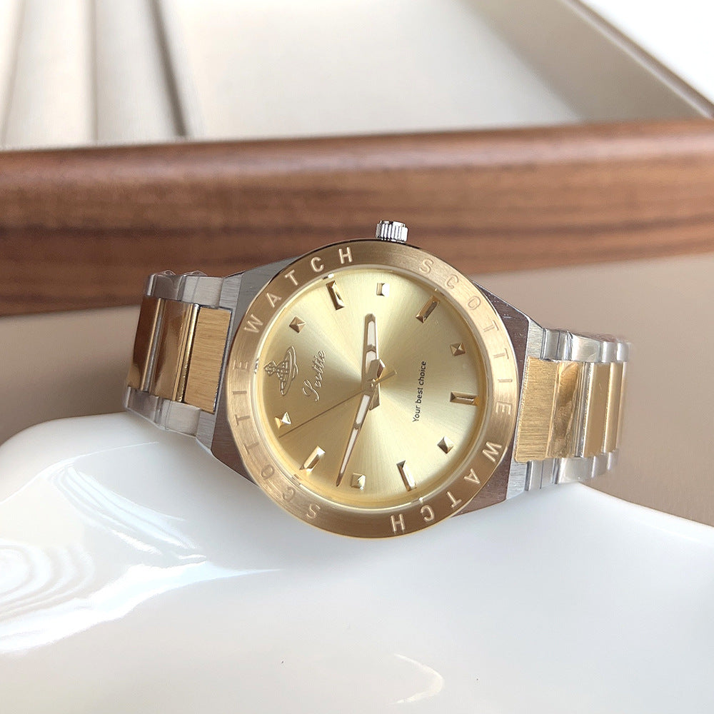 Women's Stainless Steel Watch, Large Dial