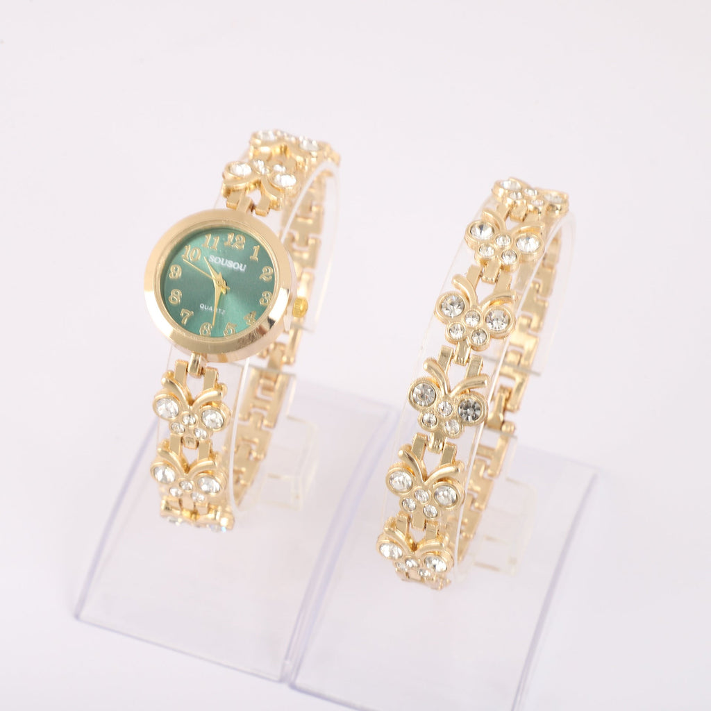 Elegant Butterfly Bracelet Watch for Women – Stylish Round Dial