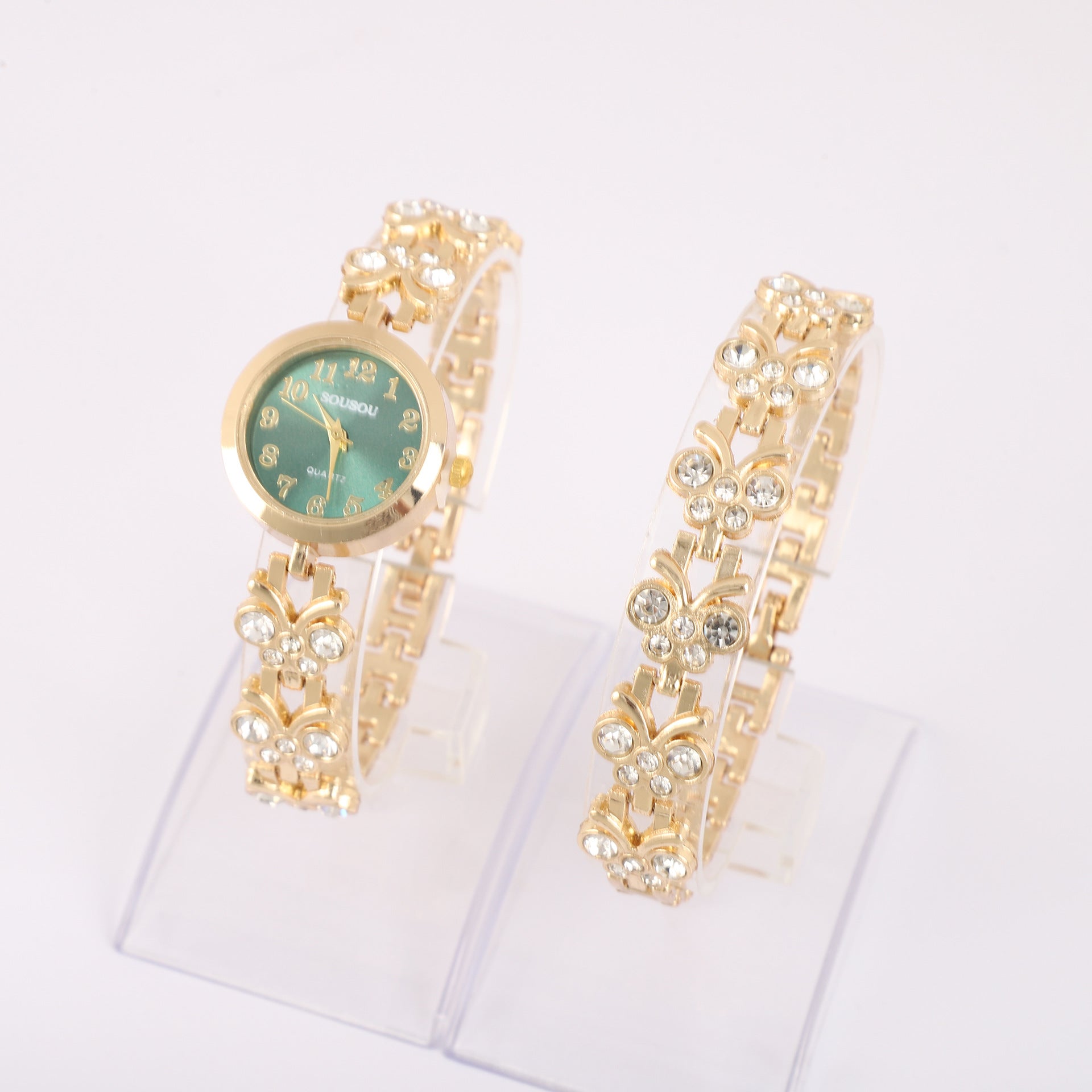 Elegant Butterfly Bracelet Watch for Women – Stylish Round Dial